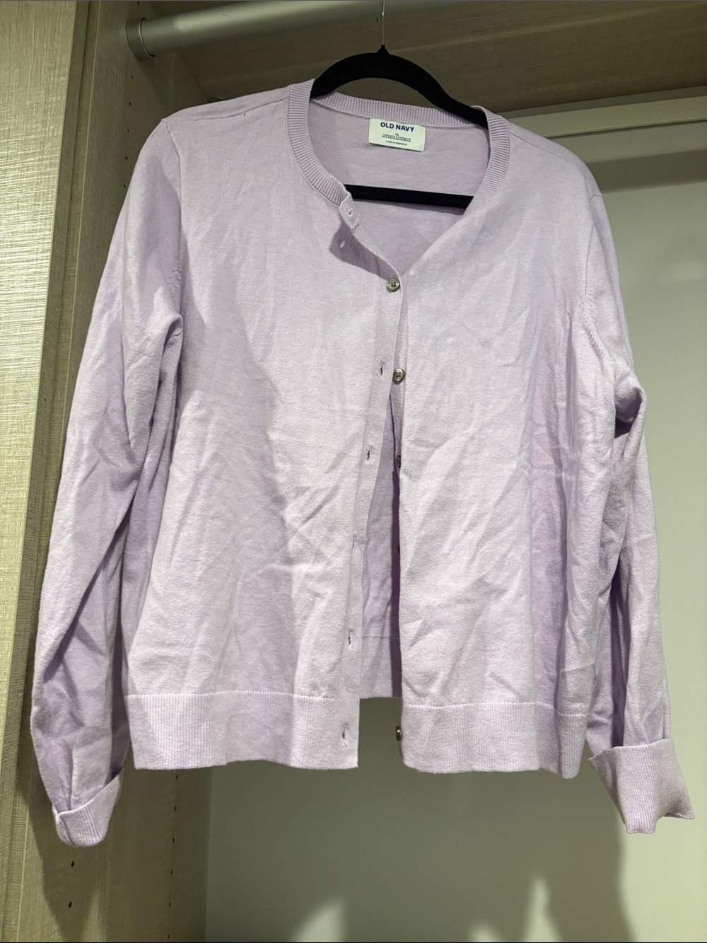 Old Navy Light Lavender Button-Up Cardigan